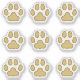 Adesivo Pequenas impressões de pata de gato, em tom de ani