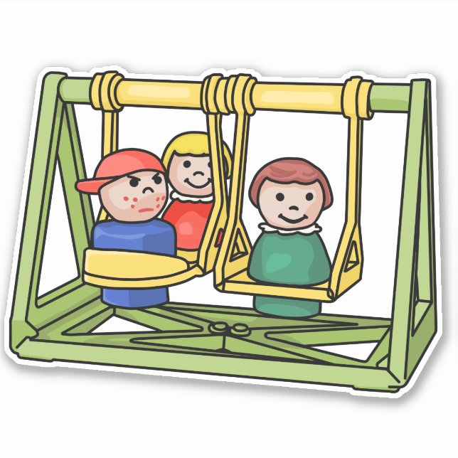 Adesivo Pequenas Pessoas De Preço De Fisher No Swingset (Frente)