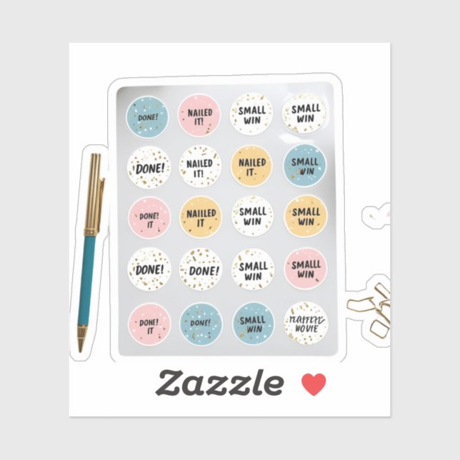 Adesivo Pequenas Vitórias: Celebrar Seu W Diário (Folha)