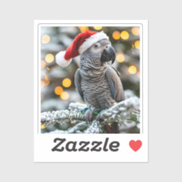 Adesivo Pequeno ajudante africano cinzento do Papai Noel