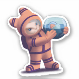 Adesivo Pequeno Astronauta