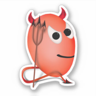 Adesivo Pequeno Diabo, Deterido Halloween de Ovos