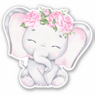 Adesivo Pequeno Elephant Cute Animal Sticker