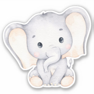 Adesivo Pequeno Elephant Cute Animal Sticker