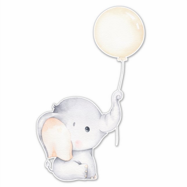 Adesivo Pequeno Elephant Cute Animal Sticker (Frente)