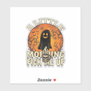 Adesivo Pequeno Fantasma de Halloween que me Acorda de Man