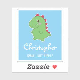 Adesivo Pequeno, mas rigoroso | Azul T-Rex Cute Engraçado 