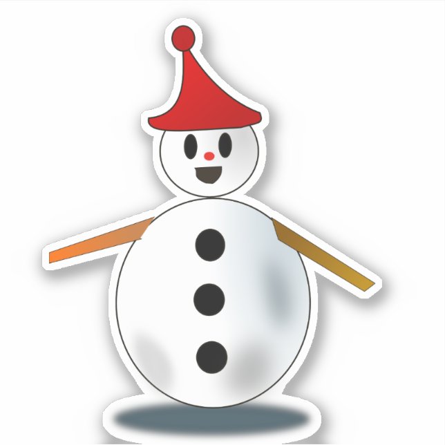 Adesivo Pequeno nevão bonito (Frente)