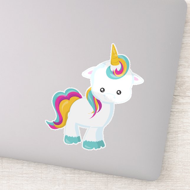 Adesivo Pequeno Unicórnio, Cute Unicorn, Magic Unicorn (Detalhe)