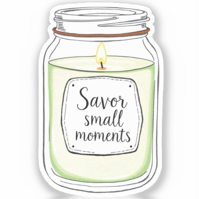 Adesivo Pequenos Momentos Salvos Jar Candle (Frente)