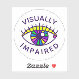 Adesivo Perda de visão fraca e visualmente fraca Sensibili