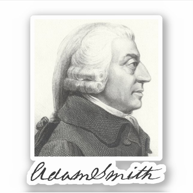Adesivo Perfil de Adam Smith (com assinatura) (Frente)