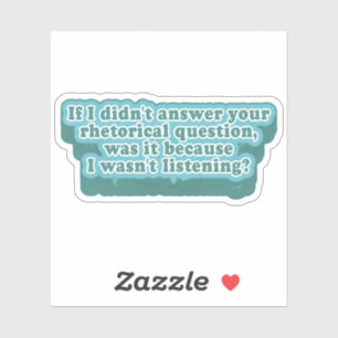 Adesivo Perguntas Retóricas Gramática Engraçada