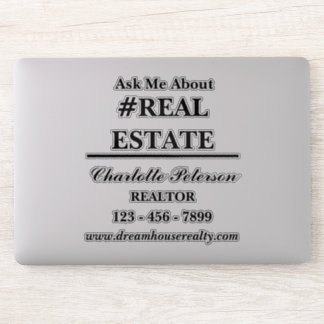 Adesivo Pergunte-me Personalizado Sobre O Laptop Imobiliár