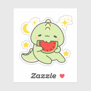 Adesivo Pergunte-me Sobre o Meu Trex Divertido Fofo Kawaii
