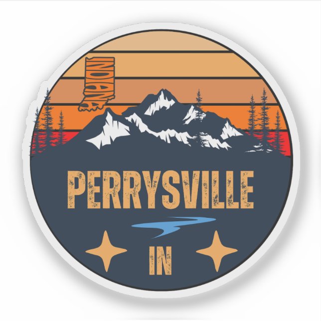 Adesivo Perrysville, Indiana (Frente)