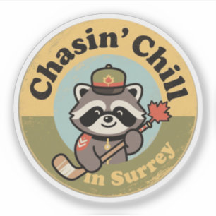 Adesivo Perseguindo o Clima Fresco de Surrey com um Montan