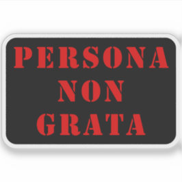 Adesivo Persona Non Grata (vermelho)