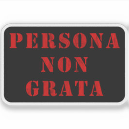 Adesivo Persona Non Grata (Vintage red)