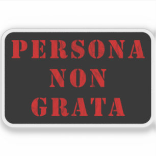 Adesivo Persona Non Grata (Vintage red)