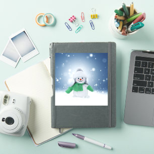 Adesivo Personagem adorável de boneco de neve de Natal do