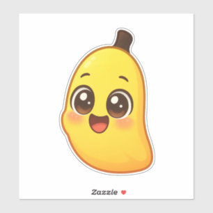 Adesivo Personagem de Banana Kawaii Fofo