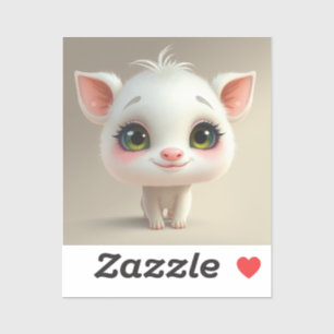 Adesivo Personagem de desenho animado bonito de um gatinho