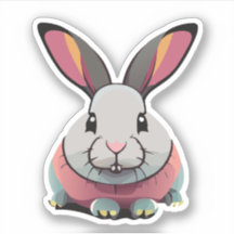 Personagem de desenho animado coelho fofo