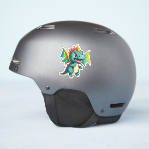 Adesivo Personagem de desenho animado de dragão bebê fofo