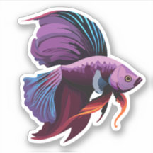 Personagem de desenho animado de peixe Beta macho