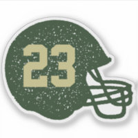 Personalidade de capacete de futebol, verde e ouro