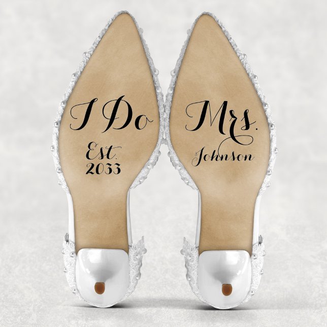 Adesivo Personalidade Moderna Sra. I Do Bride Calçados Cas (Modern Custom Mrs I Do Bride Wedding Shoes Decal
)
