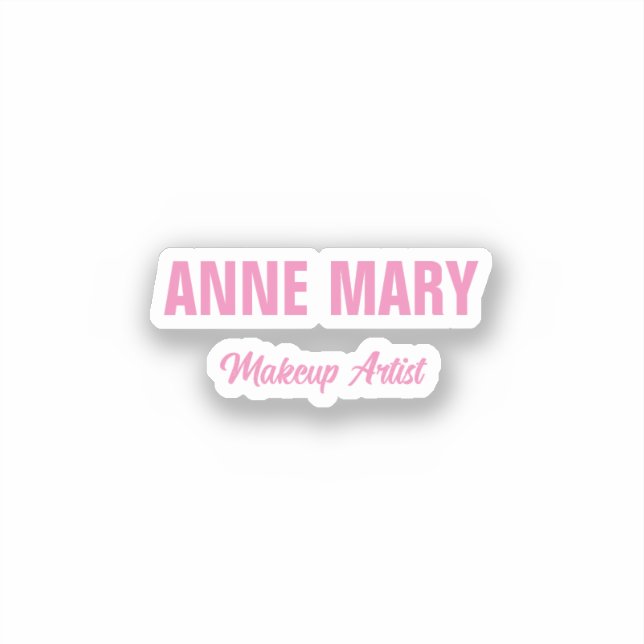 Adesivo Personalização de Negócios do Artista de Maquiagem (Frente)