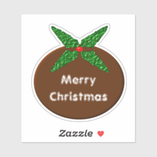 Adesivo Personalização de Pudim de Natal