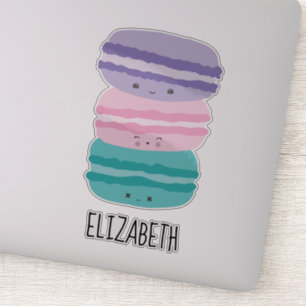 Adesivo Personalização Personalizada do Kawaii Macarons Pa