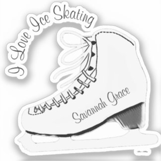 Adesivo Personalizado Adoro Vinheta De Nome De Ice Skating