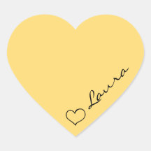 Adesivo Personalizado com Nome em Script Coração
