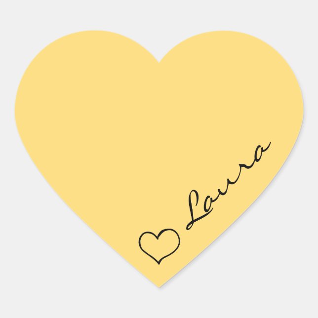 Adesivo Personalizado com Nome em Script Coração (Frente)