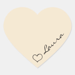 Adesivo Personalizado com Nome em Script Coração