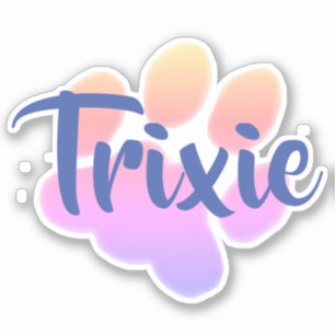 Adesivo personalizado com pegada de arco-íris