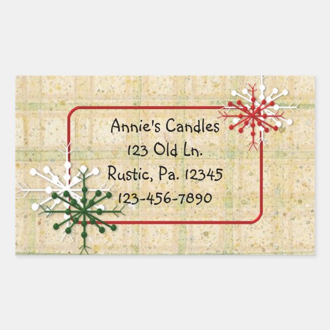 Adesivo Personalizado de Flocos de Neve do País (Frente)