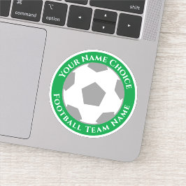 Adesivo Personalizado de Futebol com Nome da Equip