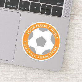 Adesivo Personalizado de Futebol com Nome da Equip