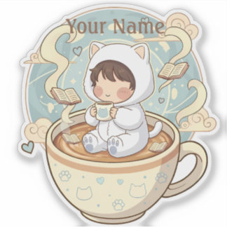 Adesivo Personalizado de Gato para Laptop à Prova 