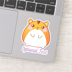 Adesivo Personalizado de Hamster Kawaii Cute