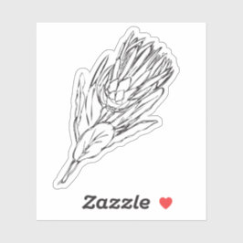 Adesivo personalizado de Protea Black & White I