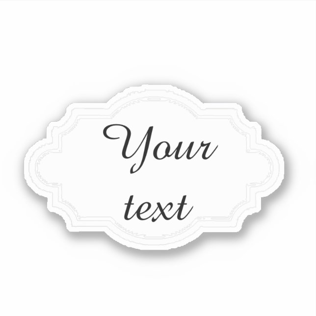 Adesivo Personalizado de quadro elegante (Frente)