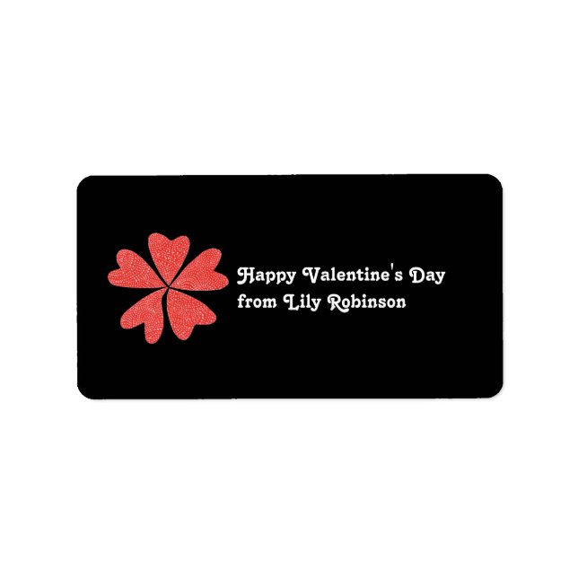 Adesivo personalizado de valentine preto dramático (Frente)
