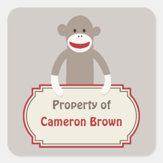 Adesivo personalizado do macaco Sock