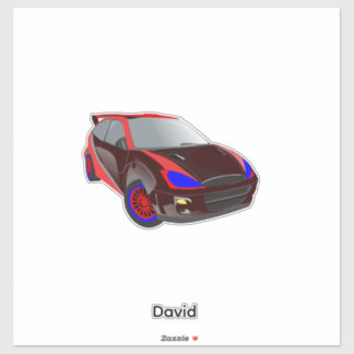 Adesivo Personalizado Foto Nome Vermelho Minimalista